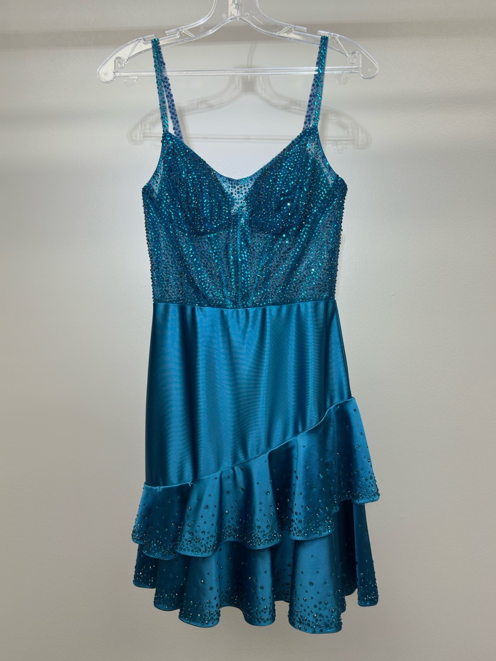 Peacock Blue Beaded Dress
